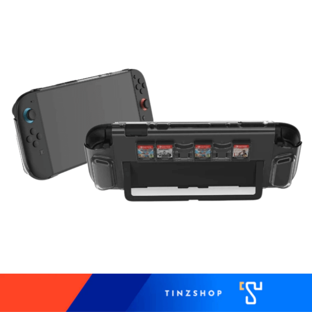 เคสใสกันรอย NINTENDO SWITCH 2 DOBE TNS-3155 พร้อมช่องเก็บตลับเกม 6 ช่อง